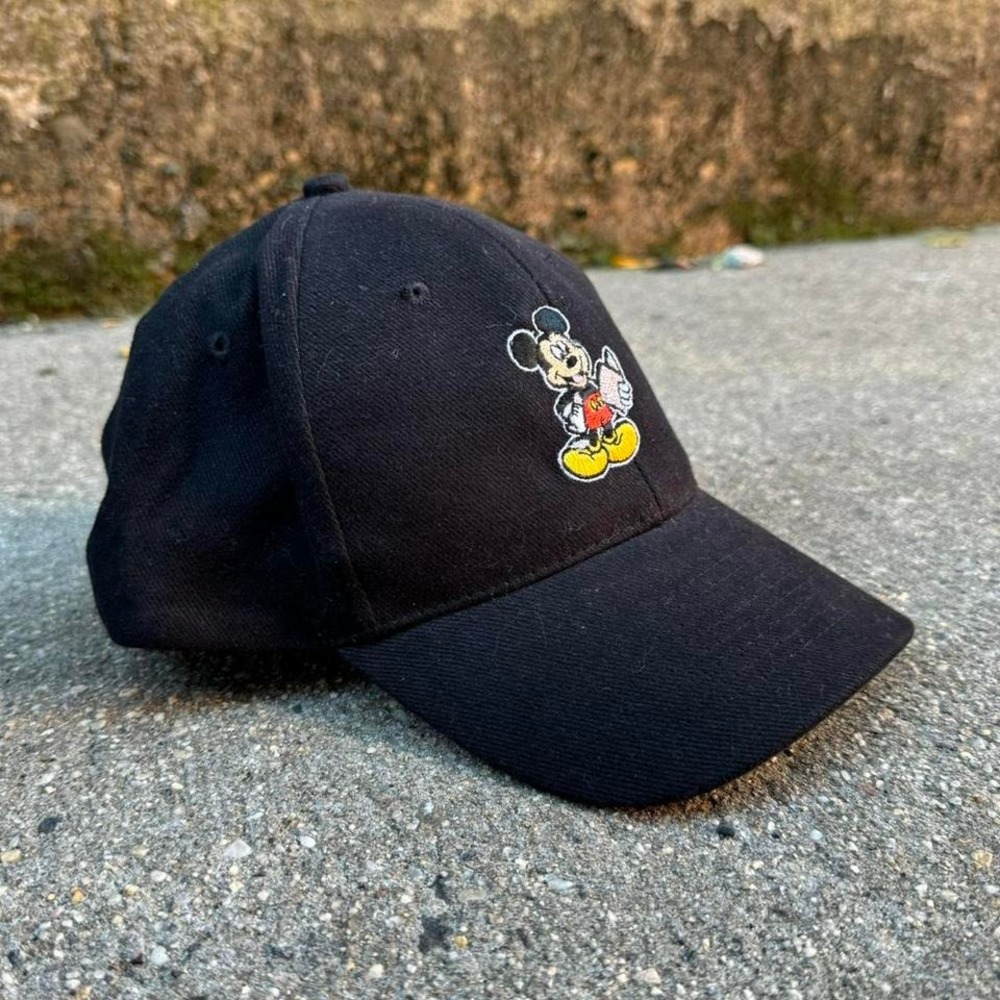 Vintage Rare Disney‎ Publishing Hat Baseball Cap Mickey Mouse Book Black Retro